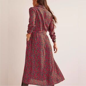 NWT Boden Kate Midi Shirt Dress Floral Long Sleeve Maxi Dress